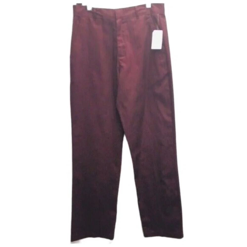 Nautica Boys 16 Regular Suit‎ Pants Burgundy New Zip Fly Holidays Dressy Look